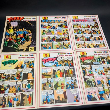 6 numeri del fumetto Terry and the Pirates anni '30, adattati da Comic Art 1977