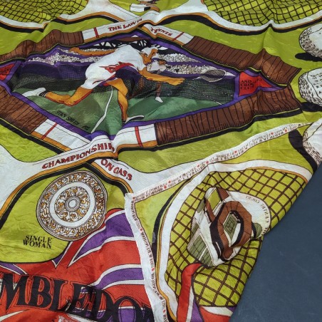Foulard celebrativo del tennis a Wimbledon del 1972. Buone condizioni