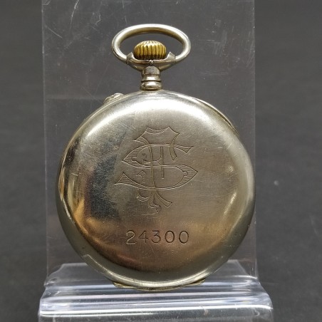 Orologio da tasca Longines, diametro 52 mm con numeri romani. Scheggiato
