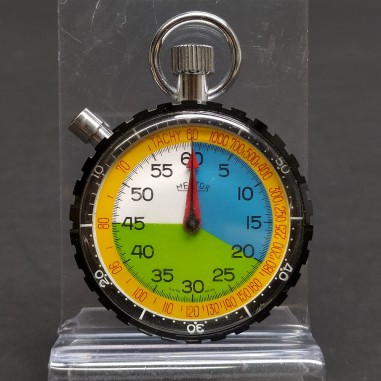 Cronografo svizzero per regata Mentor, diametro 52 mm funzionante. Graffi