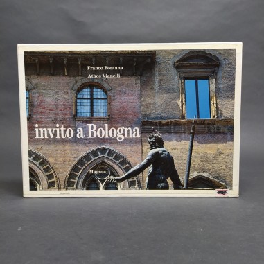 Libro Invito a Bologna, Franco Fontana e Athos Vianelli 1989 in cofanetto. Buono