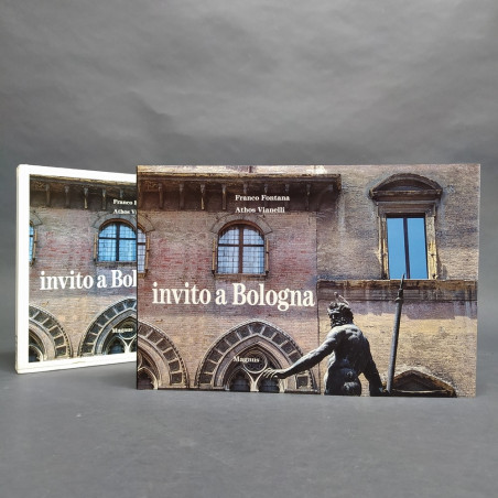 Libro Invito a Bologna, Franco Fontana e Athos Vianelli 1989 in cofanetto. Buono