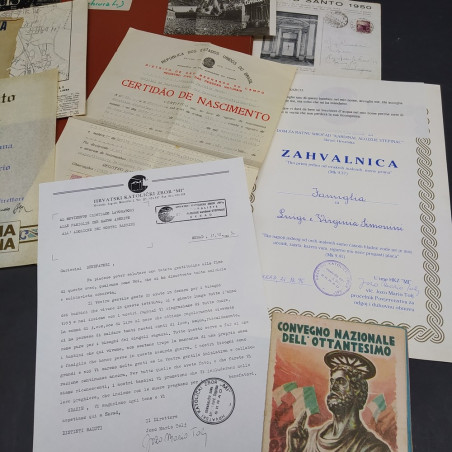 Lotto di documenti vari, cartoline, libretti religiosi, Azione Cattolica