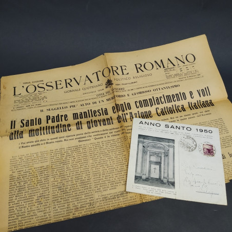 Lotto di documenti vari, cartoline, libretti religiosi, Azione Cattolica