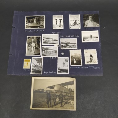 Lotto di 21 fotografie di aviatori e ragazze del popolo degli anni '30