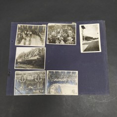 Lotto di 6 fotografie dell'arrivo del Milite Ignoto tratte da un album ingrigite