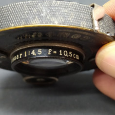 Obiettivo per macchina fotografica Compur Zeiss Jena Tessar 1:4,5, f＝10,5 cm 2