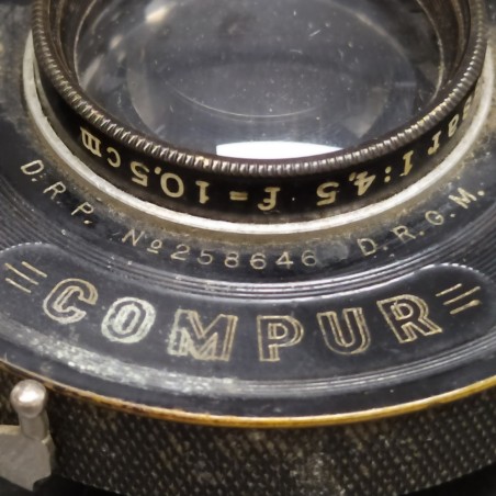Obiettivo per macchina fotografica Compur Zeiss Jena Tessar 1:4,5, f＝10,5 cm