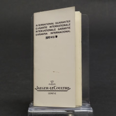Libretto con garanzia internazionale di un orologio Jaeger-LeCoultre. Buono