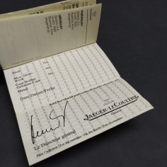 Libretto con garanzia internazionale di un orologio Jaeger-LeCoultre. Buono 2
