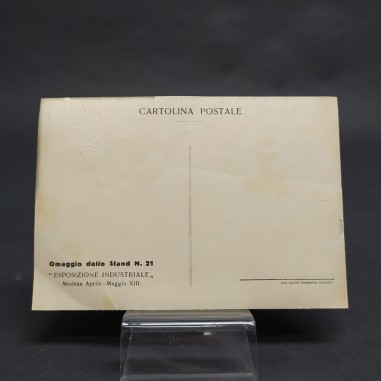 Cartolina pubblicitaria Recoaro con Nuvolari e Varzi, Esposizione industriale