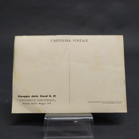 Cartolina pubblicitaria Recoaro con Nuvolari e Varzi, Esposizione industriale
