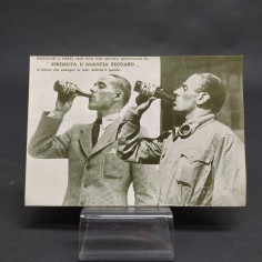 Cartolina pubblicitaria Recoaro con Nuvolari e Varzi, Esposizione industriale 2