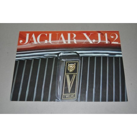 PROSPEKT DEPLIANT BROCHURE JAGUAR XJ12 - 2 PAGINE ITALIANO 8/72 - BUONO