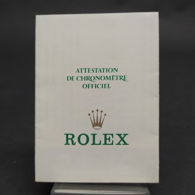 Garanzia e attestato di autenticità Rolex con timbro del rivenditore. Buono