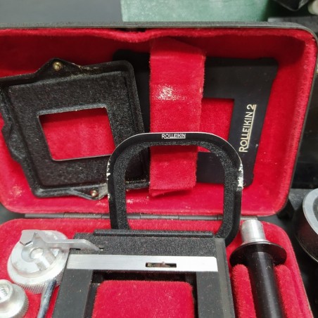 Lotto di accessori per macchina fotografica Rollei comprese lenti, ricambi