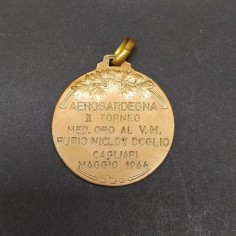 Medaglia sportiva aerosarda 1964 con punti scuriti dal tempo 2