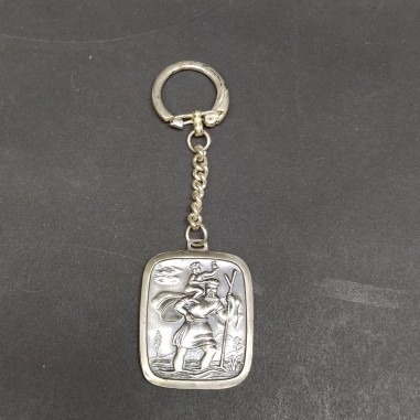 Portachiavi di Friburgo con effige di San Cristoforo. Stemma cittadino smaltato