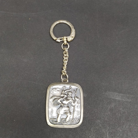 Portachiavi di Friburgo con effige di San Cristoforo. Stemma cittadino smaltato