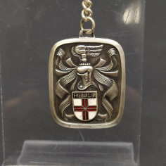 Portachiavi di Friburgo con effige di San Cristoforo. Stemma cittadino smaltato 2