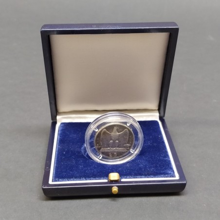 Moneta da 5 Lire Vittorio Emanuele III Re d'Italia 1927 in cofanetto Bolaffi