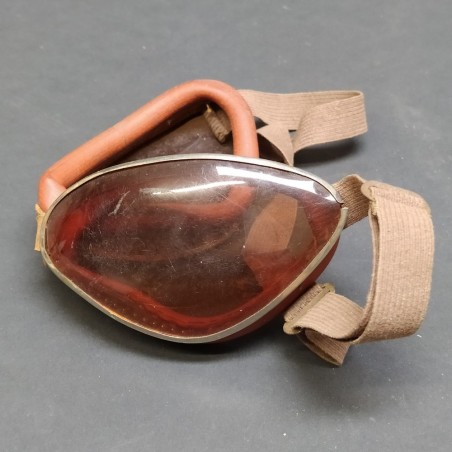 Occhiali da automobilista anni '30/'40 in plastica con imbottitura ed elastico