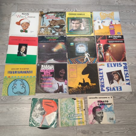 Lotio di 15 dischi vinile vario genere rock anni 70/80 mediocri