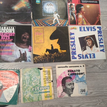 Lotio di 15 dischi vinile vario genere rock anni 70/80 mediocri