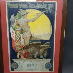 Poster Federazione provinciale fascista dei commercianti 1927 in quadro strappi 2
