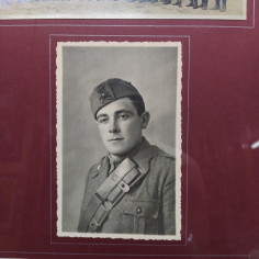 Quadro con 3 foto di militari, compagnie e obici. Alcune immagini sono sbiadite 2