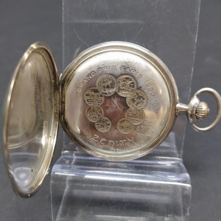 Orologio da tasca meccanico Zenith automatico argento e oro Gran Prix Paris 1900
