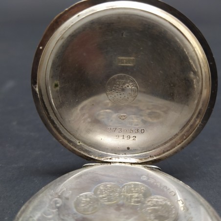 Orologio da tasca meccanico Zenith automatico argento e oro Gran Prix Paris 1900