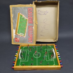 Gioco Calcio Lilliput in latta degli anni '50 con scatola scritta internamente 2