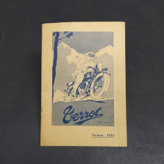 Catalogo di motociclette Terrot 1931 in francese in buone condizioni, ingiallito