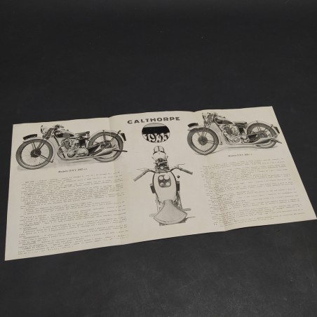 Catalogo di motociclette Ivory-Calthorpe 1935 con ingrigimento della carta