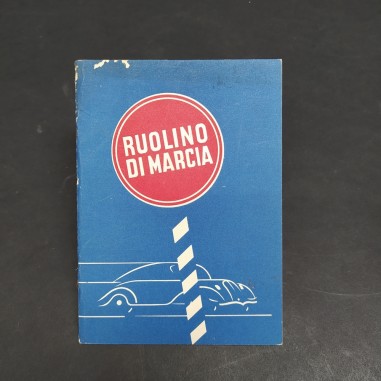 Ruolino di marcia per l'uso e la manutenzione dell'auto datato 1937. Spellato