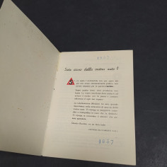 Ruolino di marcia per l'uso e la manutenzione dell'auto datato 1937. Spellato 2