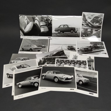Lotto di 19 fotografie di vetture Fiat degli anni '70 con modelli indicati
