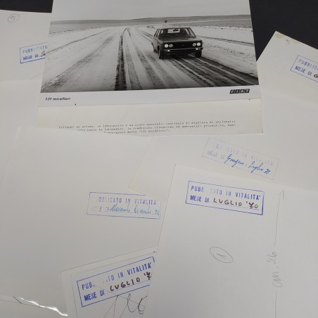 Lotto di 19 fotografie di vetture Fiat degli anni '70 con modelli indicati
