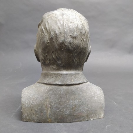 Busto di Palmiro Togliatti in bronzo alto 21 cm con fori per il fissaggio