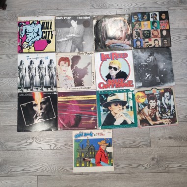 Lotto di 13 dischi vinile musica rock anni 80 principalmente David Bowie