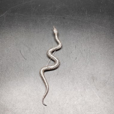 Spilla serpente Art Nuveau in argento 925 con marcasite