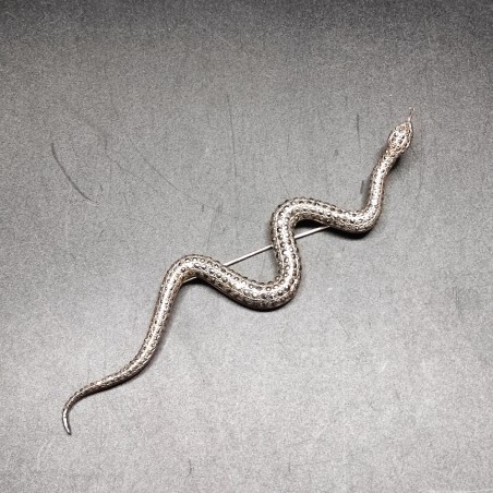 Spilla serpente Art Nuveau in argento 925 con marcasite