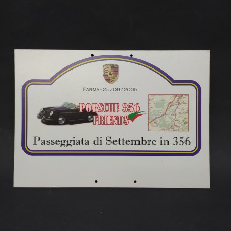 Cartello evento Porsche 356 Friends, Parma 25/09/2005 Passeggiata di Settembre