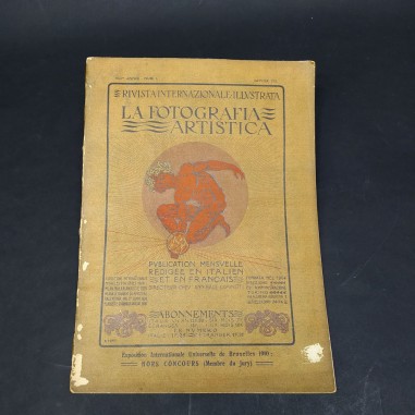 Rivista La fotografia artistica num. 1, 1911 in francese e italiano. Sbucciature