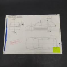 Progetto dell'automobile Citroen XM classificato confidenziale, datato 1999