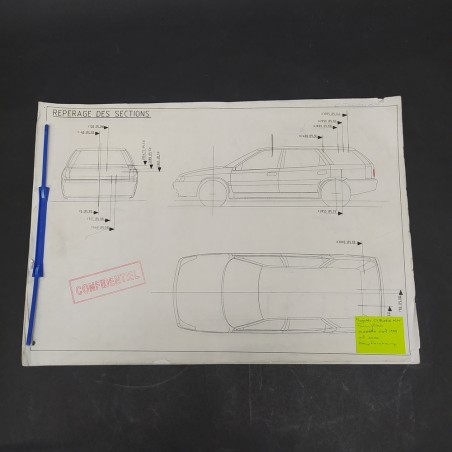 Progetto dell'automobile Citroen XM classificato confidenziale, datato 1999