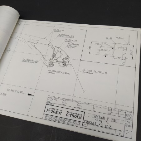 Progetto dell'automobile Citroen XM classificato confidenziale, datato 1999