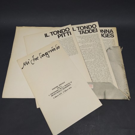 Cartellina Michelangelo e la pietra, edizione speciale per il centenario 1975