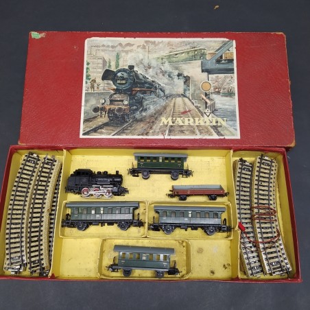 Set Marklin CM 827/3 scala H0 loco, 5 carri binari e trasformatore
